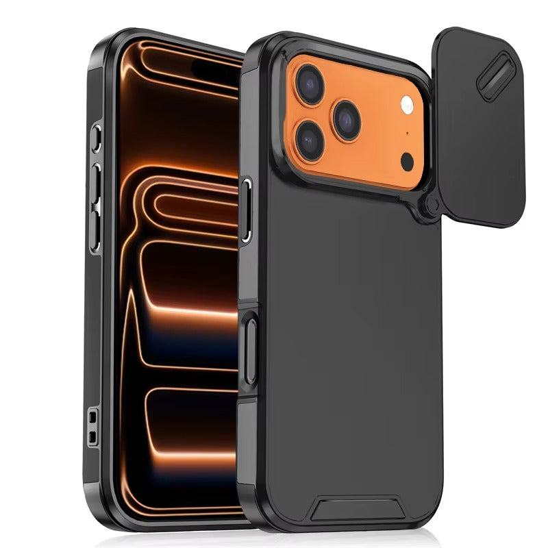 Luxury iPhone Case — Anti-Collision Shockproof Slide Camera Protective Cover with PC+TPU Durable Design