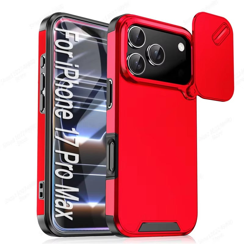 Luxury iPhone Case — Anti-Collision Shockproof Slide Camera Protective Cover with PC+TPU Durable Design
