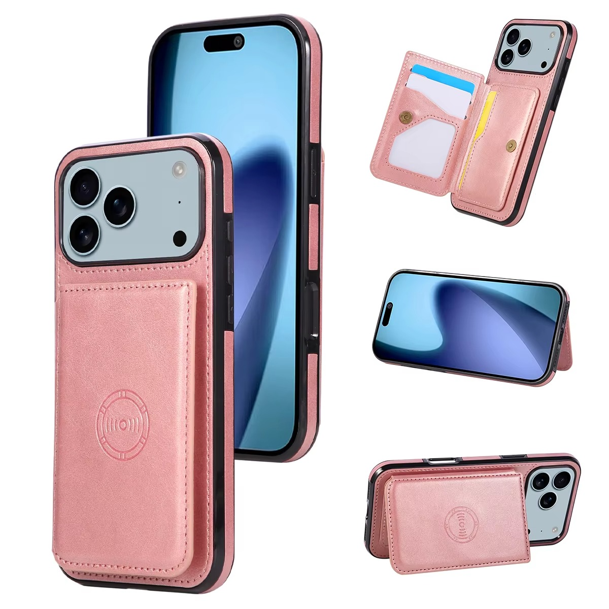 Luxury iPhone Case — Anti-Theft Magnetic Leather Wallet with RFID Blocking, Full Protection, Card Slots & Shockproof Design