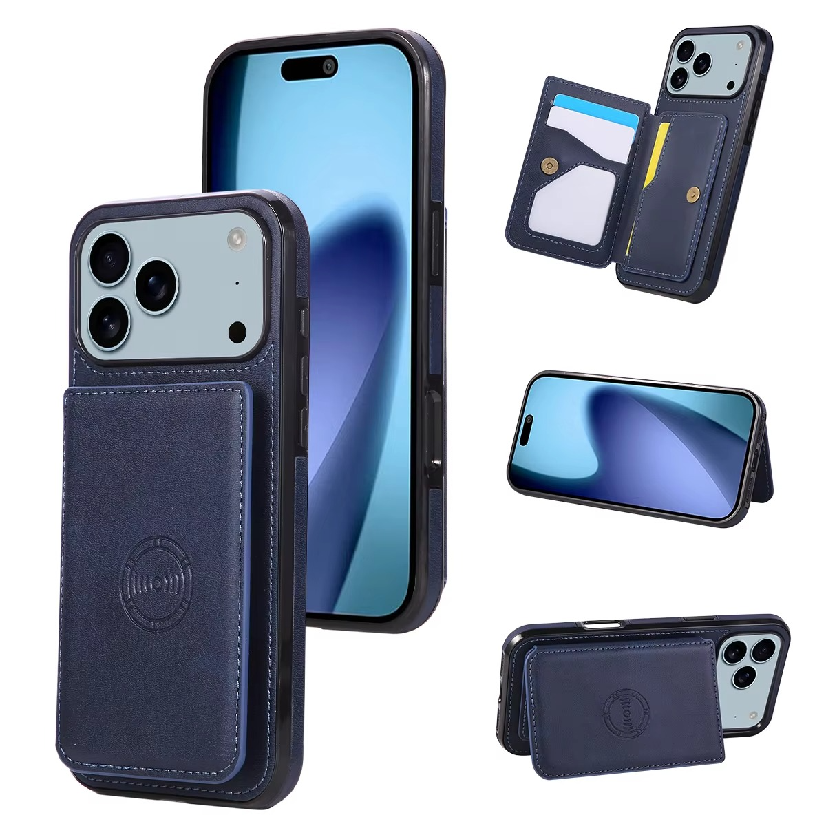 Luxury iPhone Case — Anti-Theft Magnetic Leather Wallet with RFID Blocking, Full Protection, Card Slots & Shockproof Design