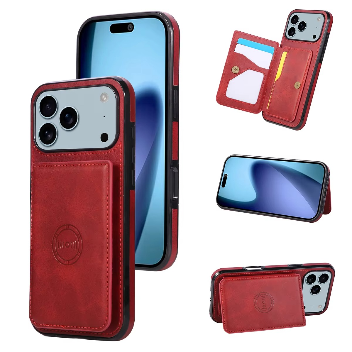 Luxury iPhone Case — Anti-Theft Magnetic Leather Wallet with RFID Blocking, Full Protection, Card Slots & Shockproof Design