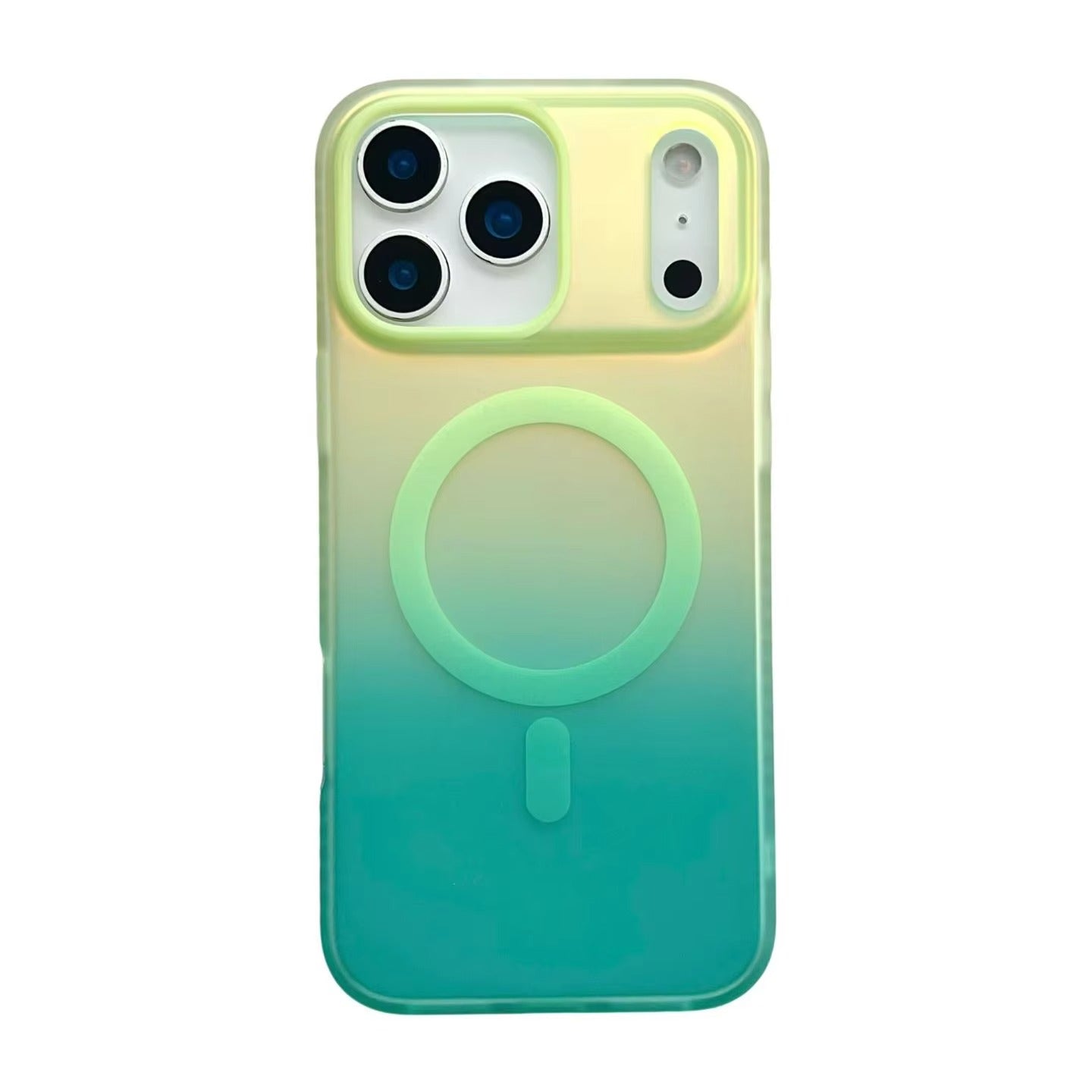Luxury iPhone Case — Aurora Gradient Magnetic Cover with Shockproof Lightweight Design, Double-Color Finish and Non-Slip Wireless-Charging Compatibility
