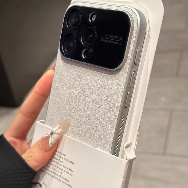 Luxury iPhone Case — Built-In MagSafe Heat-Dissipation Leather-Texture Cover with Shockproof Anti-Fingerprint Dustproof Non-Slip Slim Design
