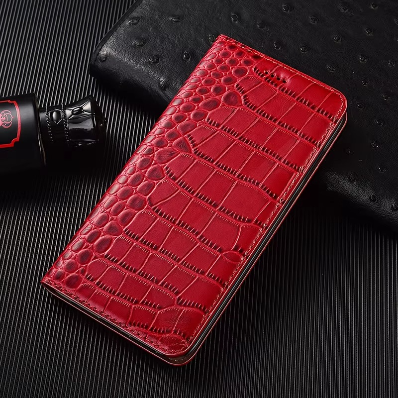 Luxury iPhone Case — Business Flip Wallet Genuine Leather Cover with Kickstand, Magnetic Full-Protection Design & Anti-Scratch Non-Slip Finish