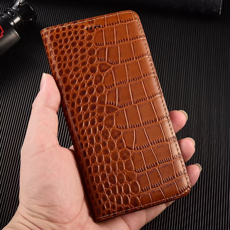 Luxury iPhone Case — Business Flip Wallet Genuine Leather Cover with Kickstand, Magnetic Full-Protection Design & Anti-Scratch Non-Slip Finish