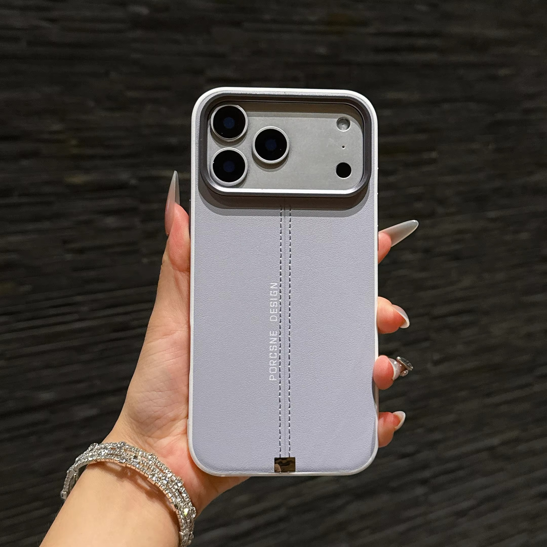 Luxury iPhone Case — Business Leather MagSafe Magnetic Cover with Anti-Fall Protection, Metal Buttons & Premium Durable Design