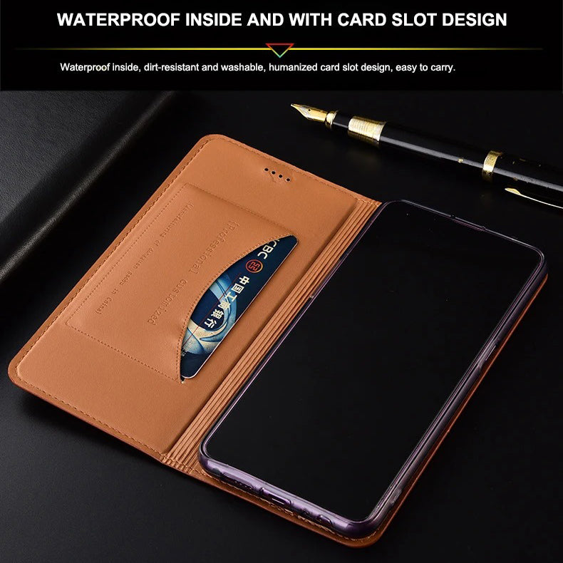 Luxury iPhone Case — Crocodile Claw Genuine Leather Flip Cover with Card Pocket, Non-Slip Full-Protection Design for iPhone 17 Pro Max, 17 Air & 16 Pro Max