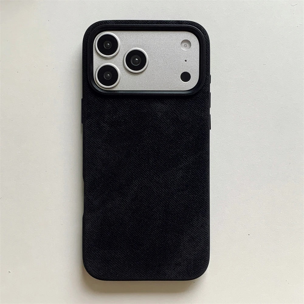 Luxury iPhone Case — Fiber Leather MagSafe Cover with Invisible Magnetic Wireless Charging, Matte Anti-Fingerprint Finish and Slim Shockproof Design