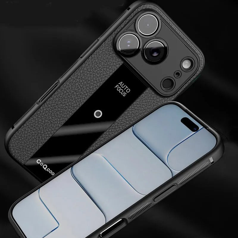 Luxury iPhone Case — Frosted PU Leather Full-Coverage Soft Silicone Protective Cover with MagSafe Support, Shockproof Anti-Scratch Non-Slip Design