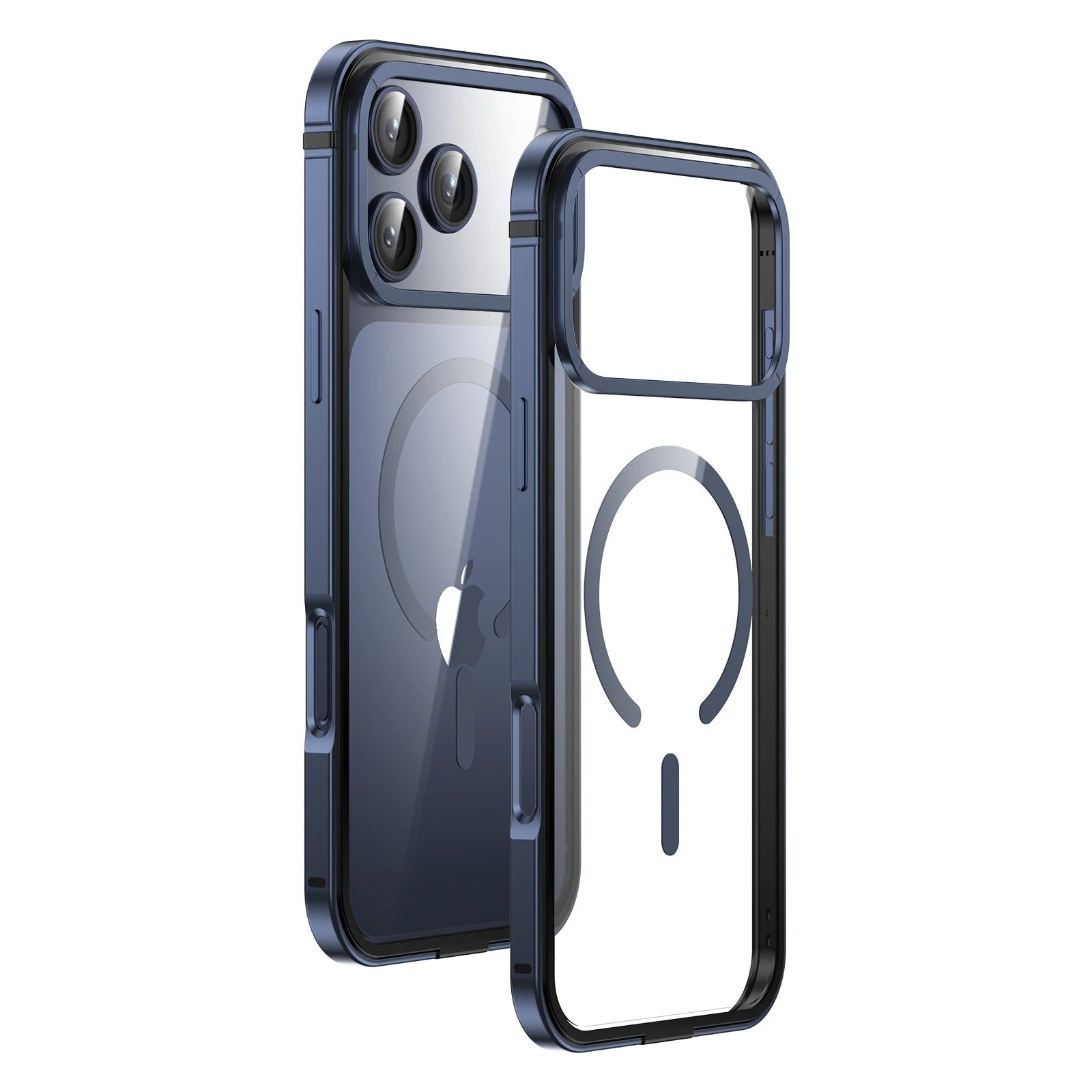 Luxury iPhone Case — High-End Metal Frame MagSafe Cover with HD Acrylic Backplate and Durable Shockproof Protective Design