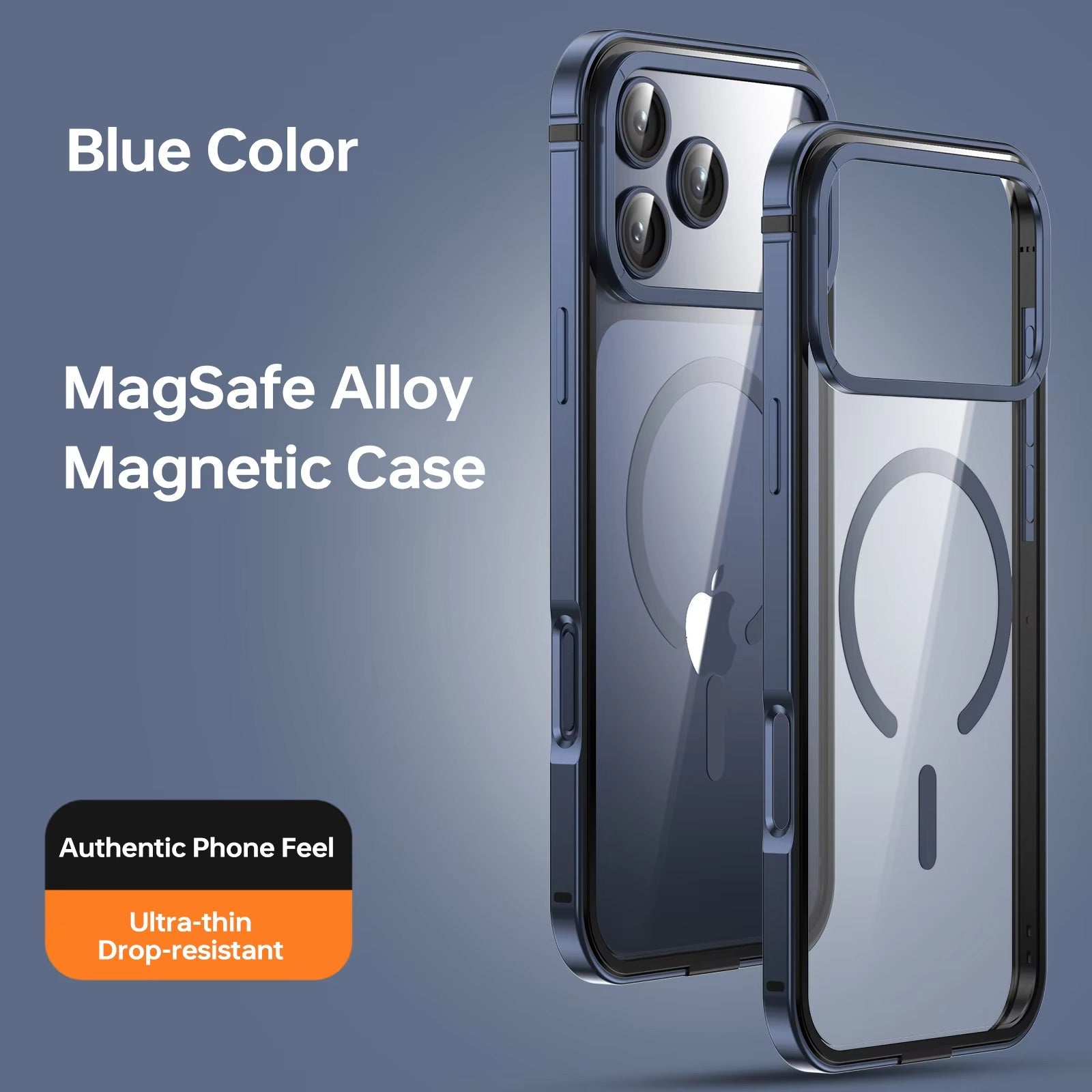Luxury iPhone Case — High-End Metal Frame MagSafe Cover with HD Acrylic Backplate and Durable Shockproof Protective Design