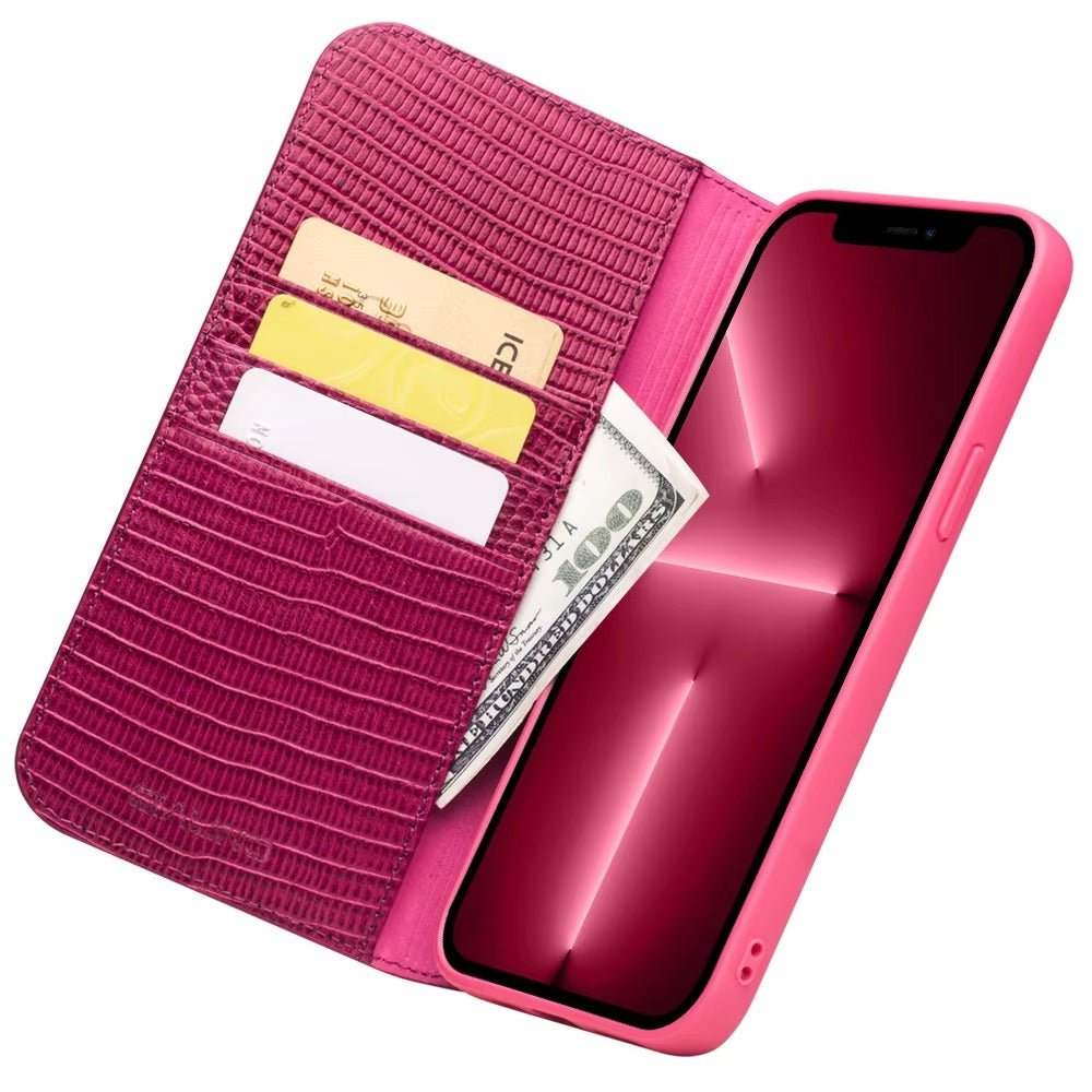 Luxury iPhone Case — Honxury Genuine Leather Flip Cover with Card Slot, Ultra-Slim Protective Design for iPhone 15 Pro Max and Mini
