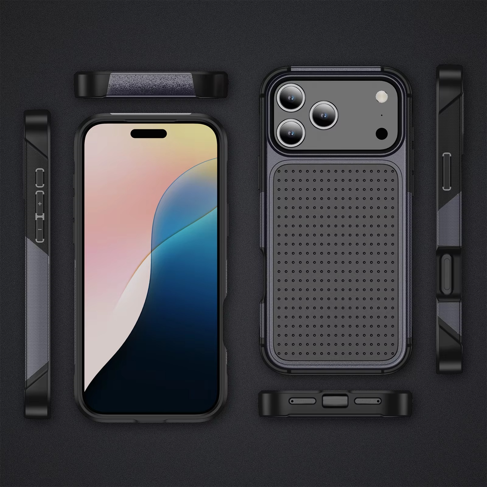 Luxury iPhone Case — Hybrid Armor Shockproof, Magnetic, Rugged, Non-Slip Protective Wallet Cover with Stand