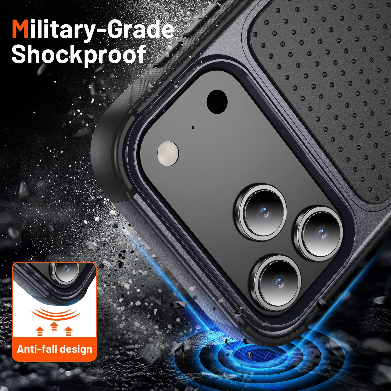 Luxury iPhone Case — Hybrid Armor Shockproof, Magnetic, Rugged, Non-Slip Protective Wallet Cover with Stand