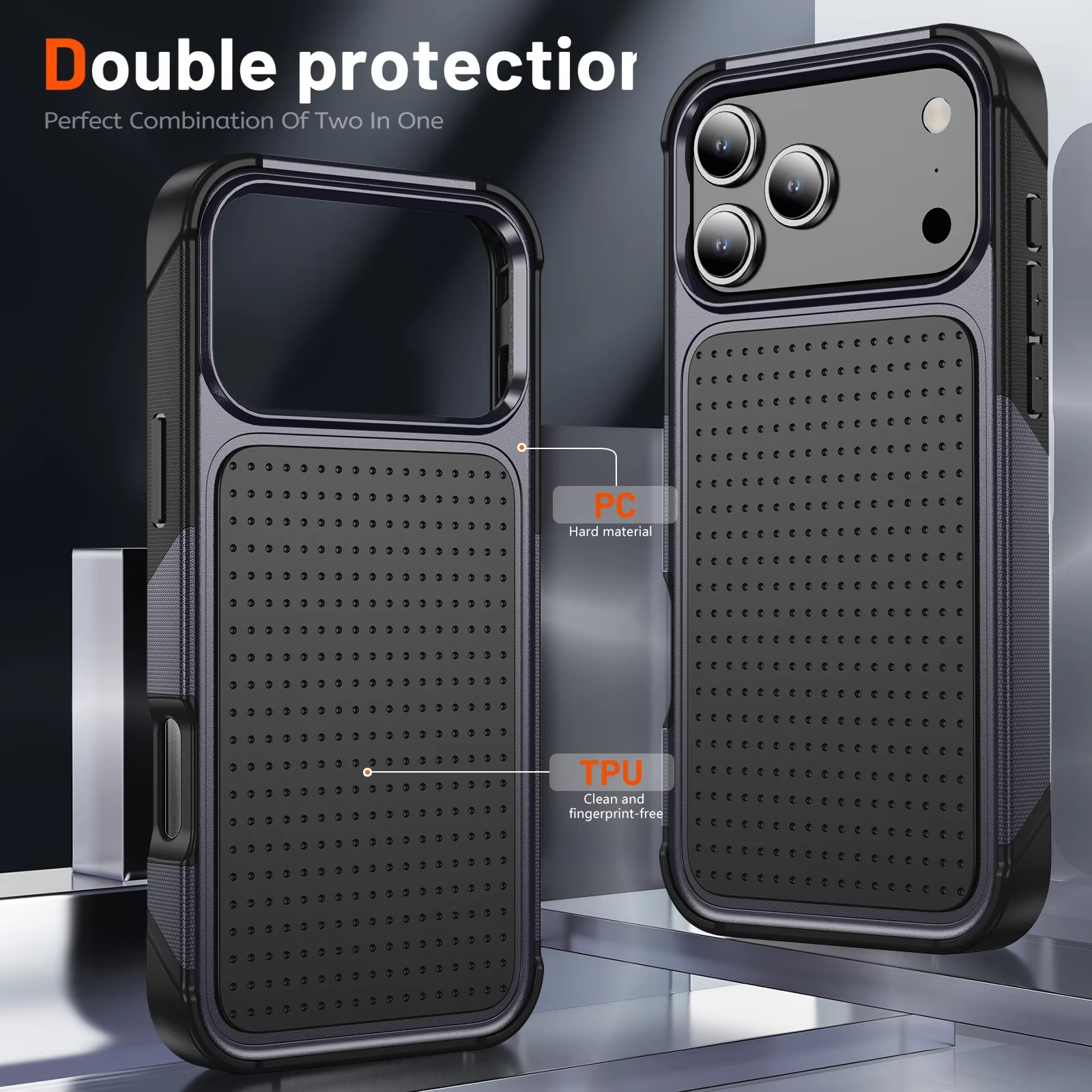 Luxury iPhone Case — Hybrid Armor Shockproof, Magnetic, Rugged, Non-Slip Protective Wallet Cover with Stand