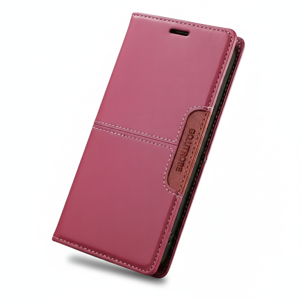 Luxury iPhone Case — Leather Wallet Cover with RFID Protection, Magnetic Card Holder, Shockproof and Anti-Fingerprint Full-Protection Design