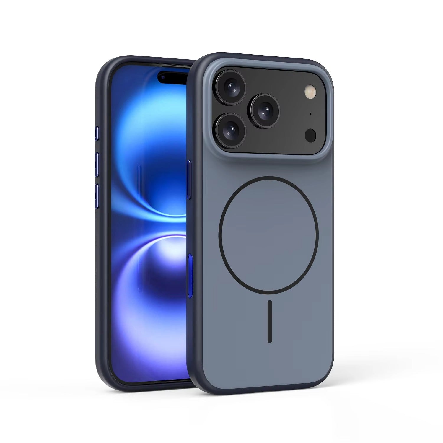 Luxury iPhone Case — MagSafe Frosted TPU+PC Shockproof Cover with Camera Button and Anti-Fingerprint Matte Design