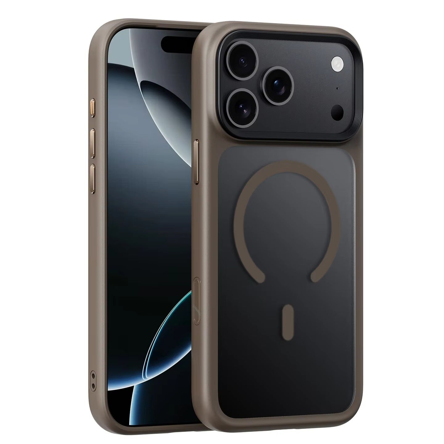 Luxury iPhone Case — MagSafe Magnetic TPU+PC Shockproof Cover with Camera Button and Anti-Fingerprint Matte Finish