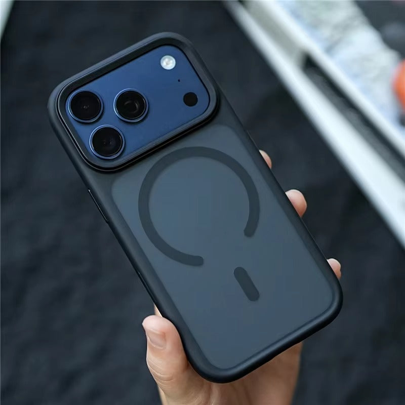 Luxury iPhone Case — MagSafe Magnetic TPU+PC Shockproof Cover with Camera Button and Anti-Fingerprint Matte Finish