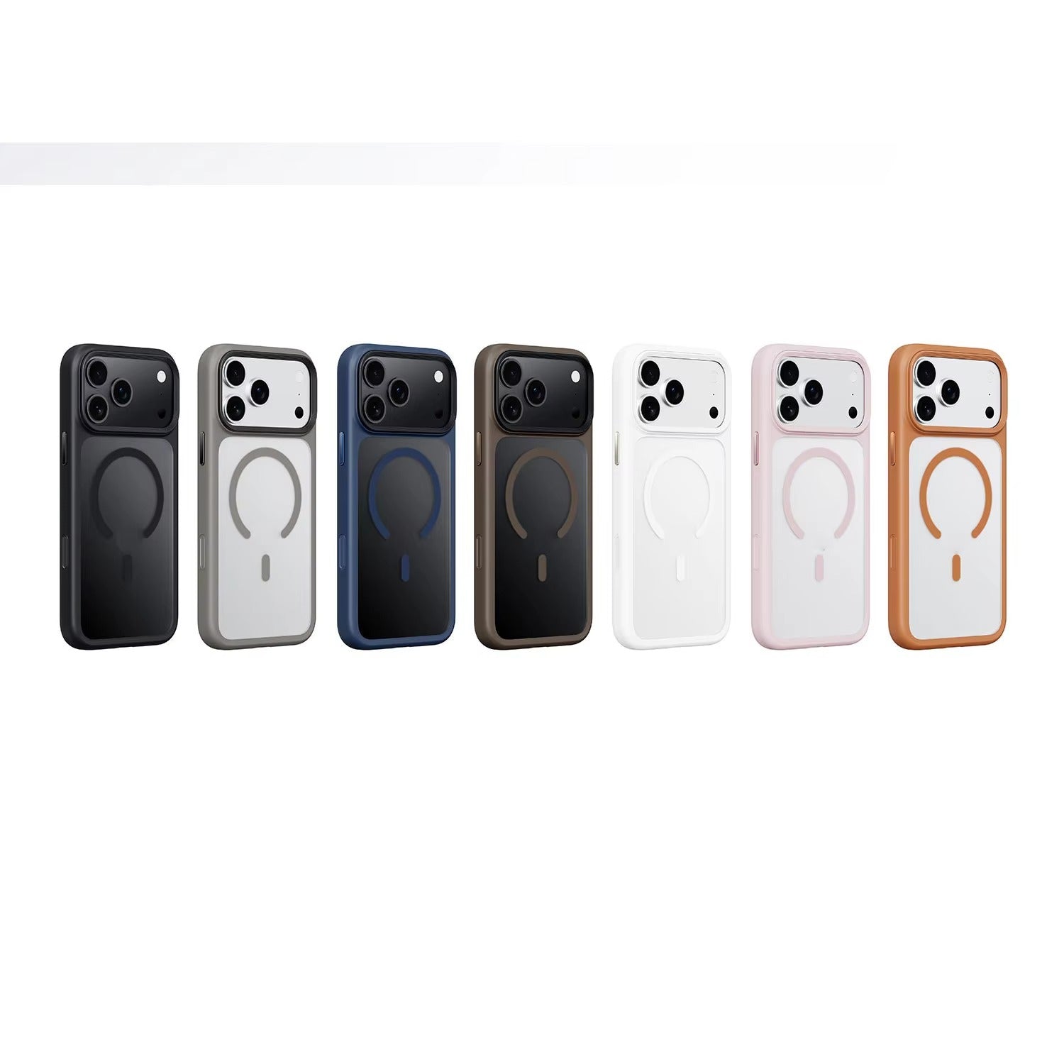Luxury iPhone Case — MagSafe Magnetic TPU+PC Shockproof Cover with Camera Button and Anti-Fingerprint Matte Finish