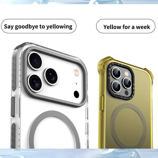 Luxury iPhone Case — MagSafe Transparent Acrylic + TPU Hybrid Armor Cover with Shockproof Protection, Anti-Fingerprint Anti-Scratch Design and Non-Slip Dustproof Finish