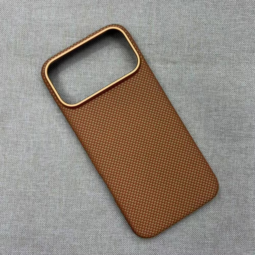 Luxury iPhone Case — Magnetic Carbon Aramid Fiber Cover with Kevlar Build, Shockproof Protective Design and Full-Body Mobile Protection