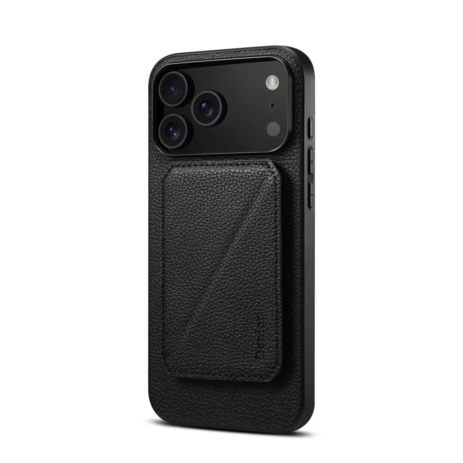Luxury iPhone Case — Magnetic Detachable Card Slot Wallet with Stand, Full-Coverage PU Leather + PC TPU Shockproof Anti-Fingerprint Plain Design