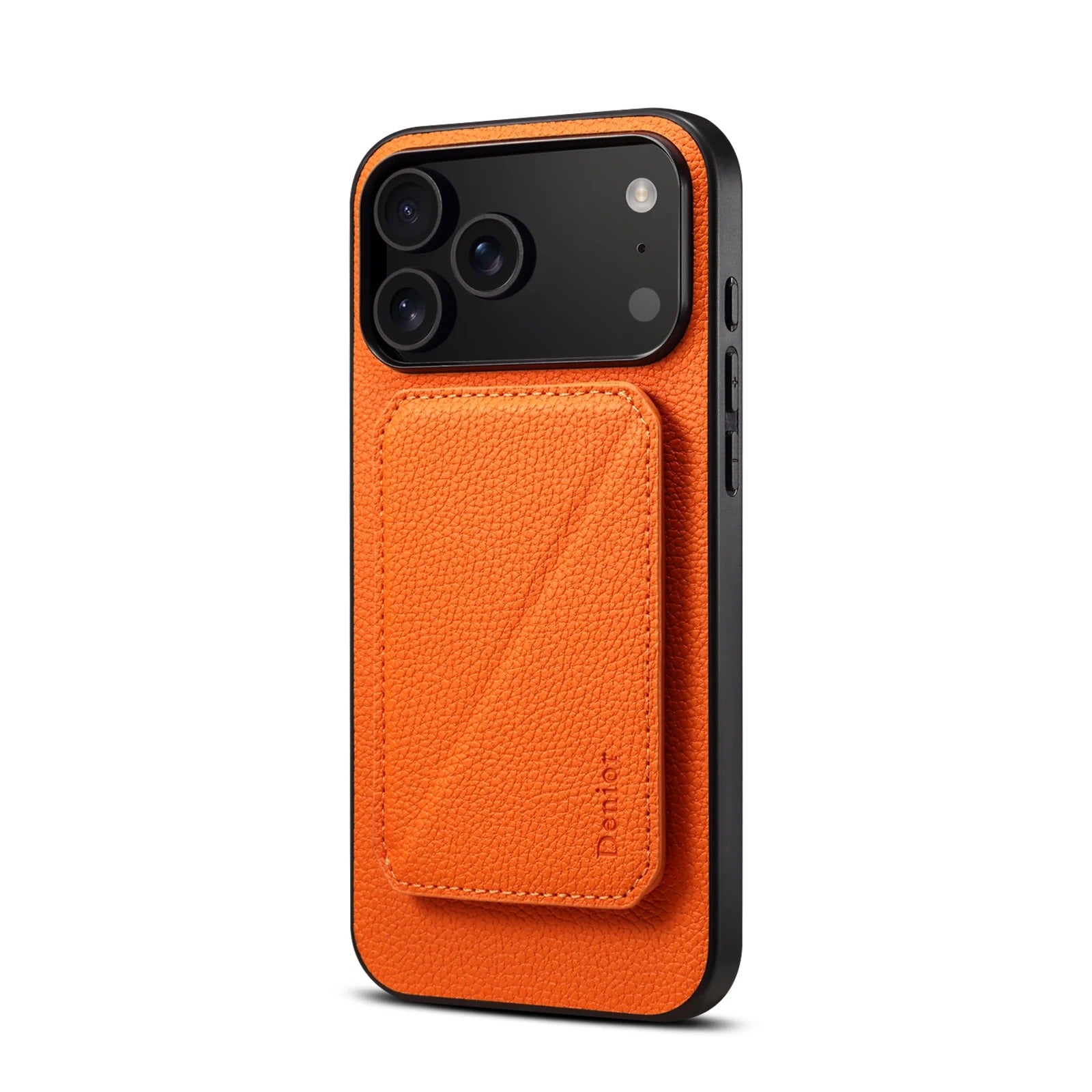 Luxury iPhone Case — Magnetic Detachable Card Slot Wallet with Stand, Full-Coverage PU Leather + PC TPU Shockproof Anti-Fingerprint Plain Design