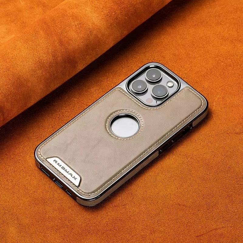 Luxury iPhone Case — Magnetic Leather Hybrid Cover with Wireless-Charging Safe Design, Anti-Fingerprint Anti-Scratch Dustproof Protection and Anti-Drop Build
