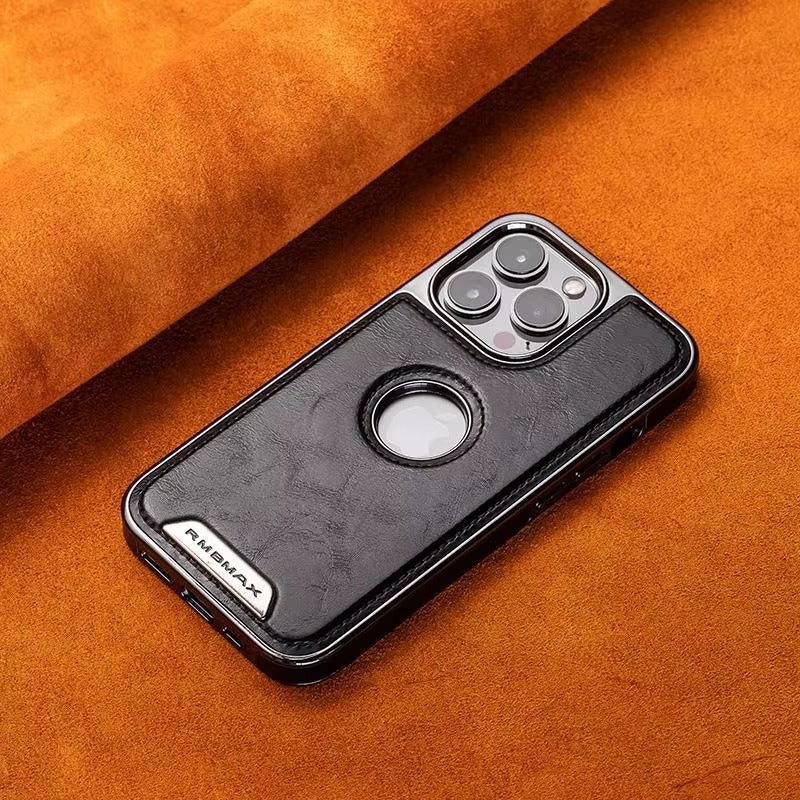 Luxury iPhone Case — Magnetic Leather Hybrid Cover with Wireless-Charging Safe Design, Anti-Fingerprint Anti-Scratch Dustproof Protection and Anti-Drop Build