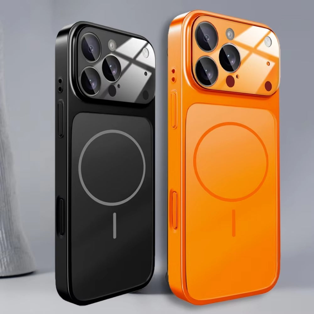 Luxury iPhone Case — Magnetic, Shockproof Nano-Glass Matte Cover with Anti-Fingerprint Armor Design and MagSafe Wireless Charging Support