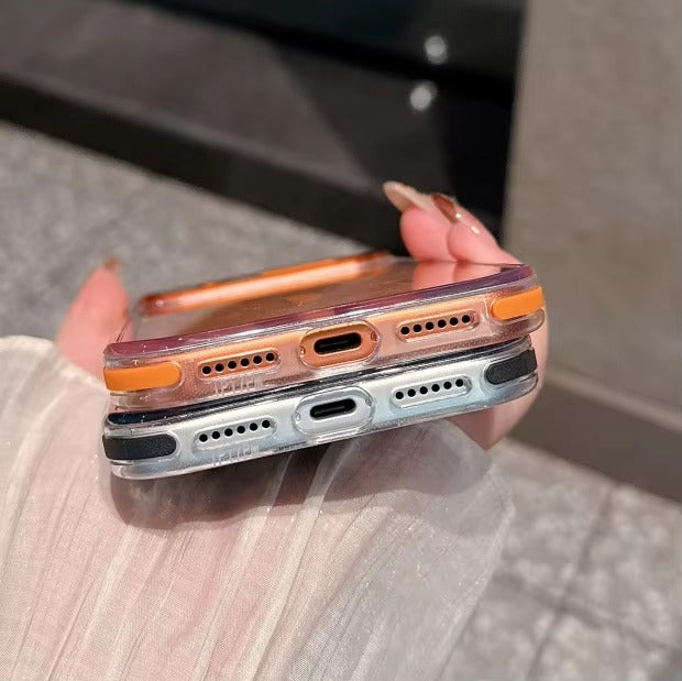 Luxury iPhone Case — Magnetic, Shockproof, Anti-Fingerprint, Anti-Scratch, Dustproof Transparent Non-Slip Half-Wrapped Cover with Soft Silicone Grip and MagSafe Charging Support
