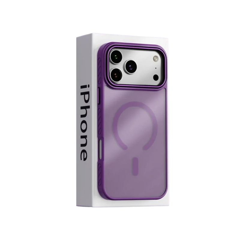 Luxury iPhone Case — Matte Transparent Magnetic Cover with MagSafe, Wireless Charging Support, Shockproof PC+TPU Protective Design