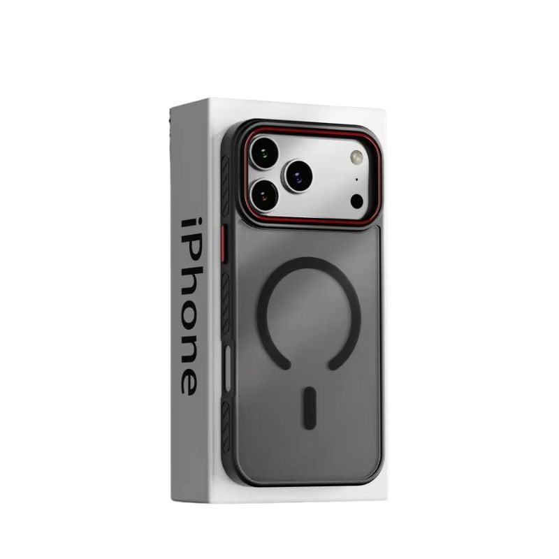 Luxury iPhone Case — Matte Transparent Magnetic Cover with MagSafe, Wireless Charging Support, Shockproof PC+TPU Protective Design
