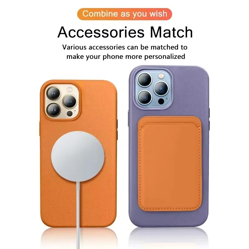 Luxury iPhone Case — MagSafe Leather Cover with Strong Magnetic Support, Half-Wrapped Shockproof Design for Apple iPhone 17 Pro Max and Plus