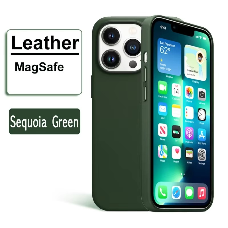 Luxury iPhone Case — MagSafe Leather Cover with Strong Magnetic Support, Half-Wrapped Shockproof Design for Apple iPhone 17 Pro Max and Plus