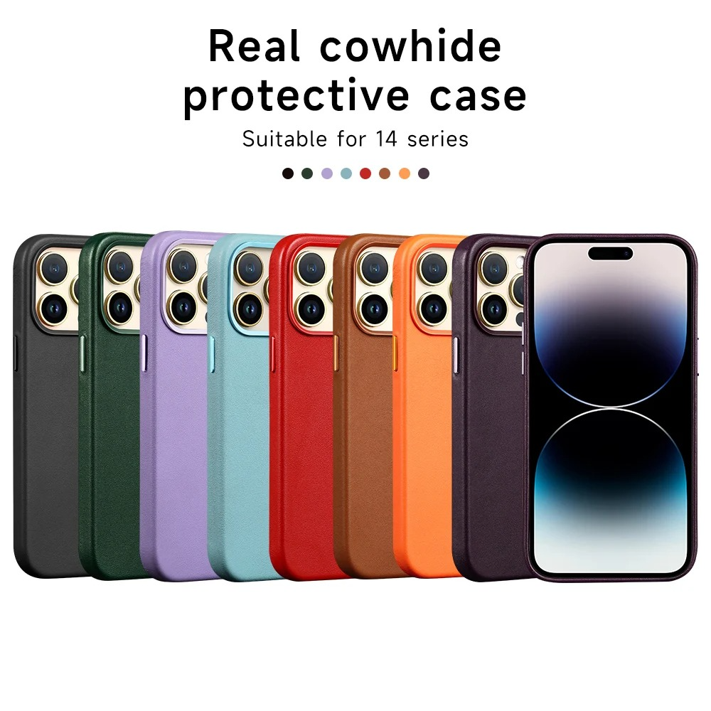 Luxury iPhone Case — MagSafe Leather Cover with Strong Magnetic Support, Half-Wrapped Shockproof Design for Apple iPhone 17 Pro Max and Plus