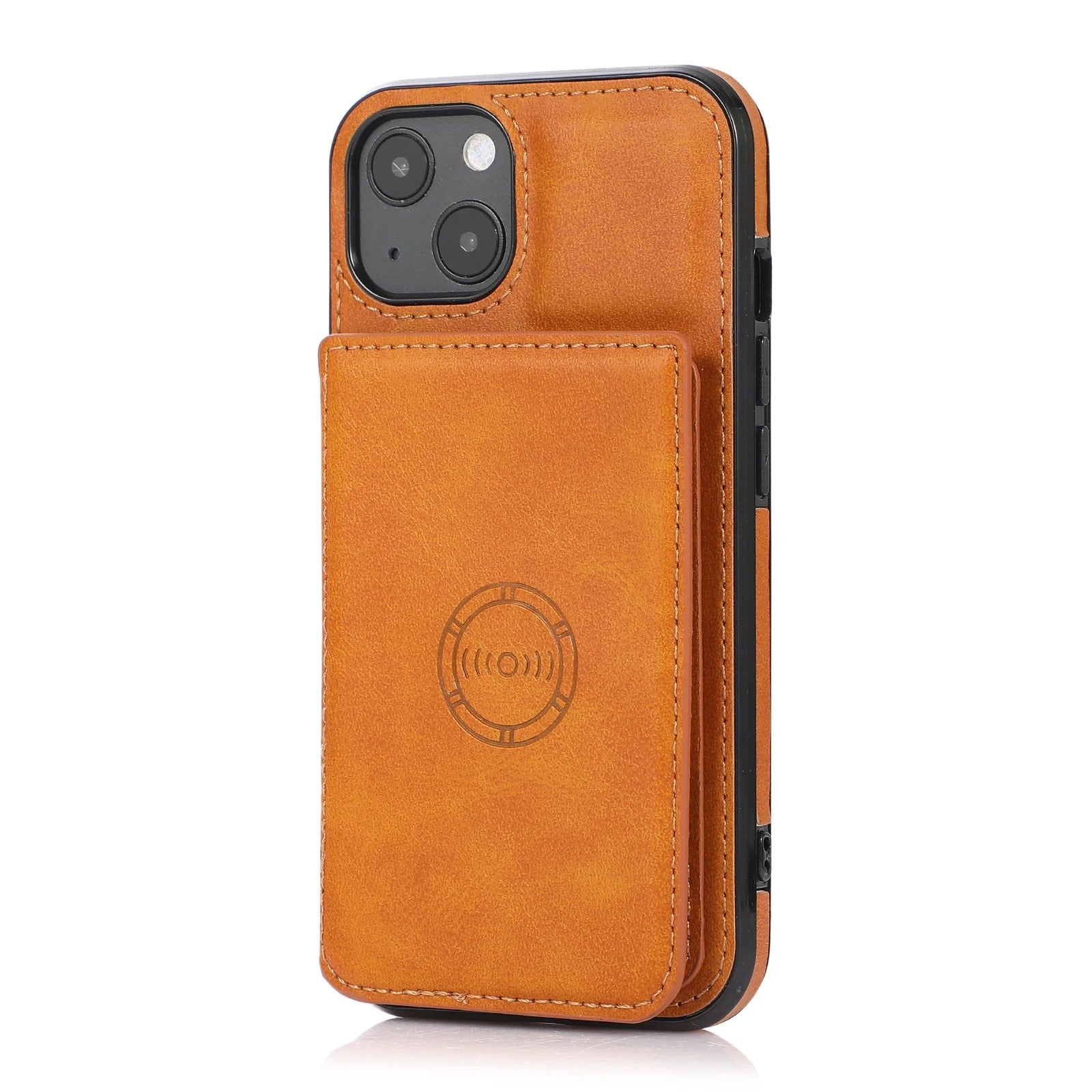 Luxury iPhone Case — PU Leather Flip Wallet with Card Holder, Shockproof Magnetic Car-Mount Ready Design, Full Access Protective Cover