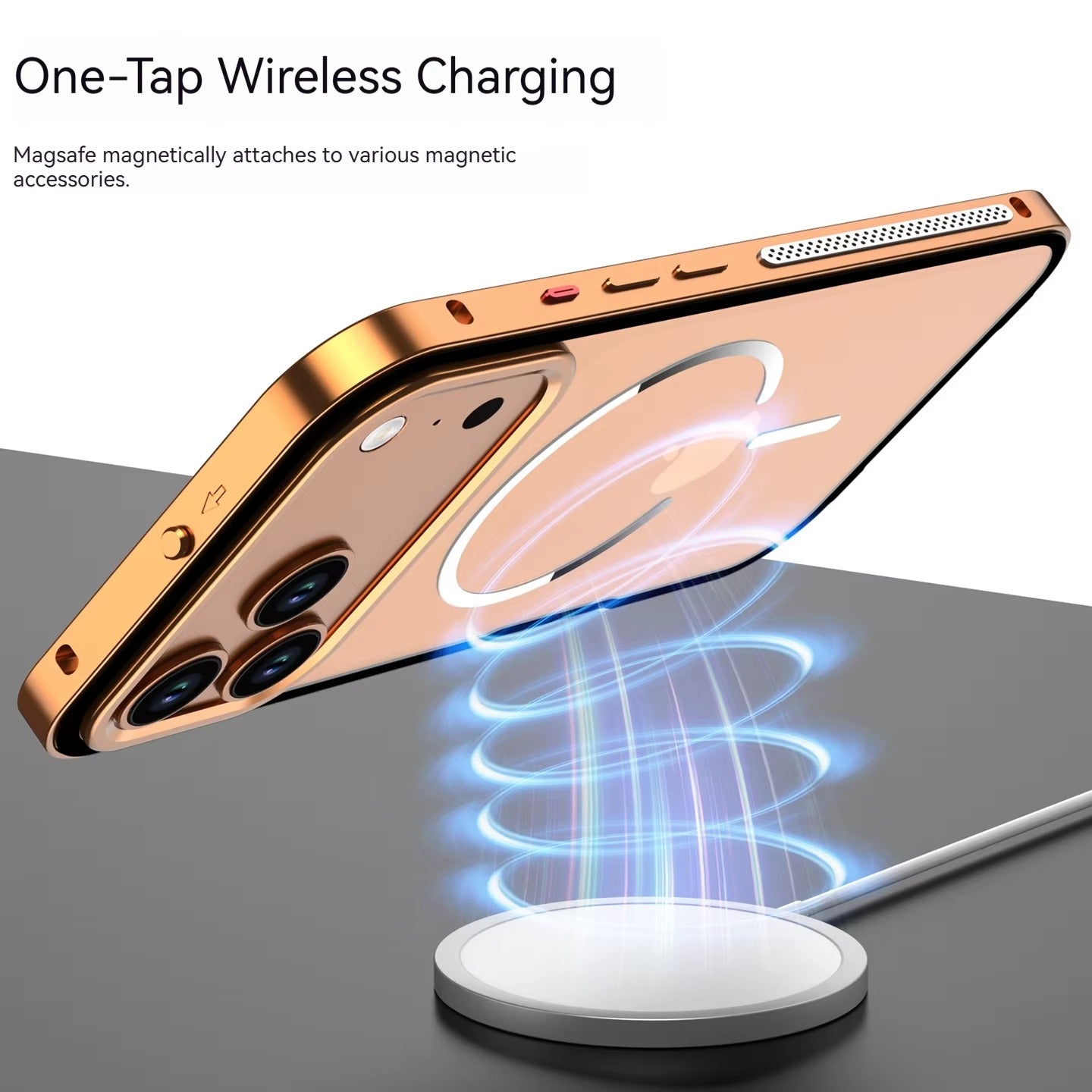 Luxury iPhone Case — Premium Aluminum Alloy Frosted Magnetic Backplate Protective Cover with Full Protection