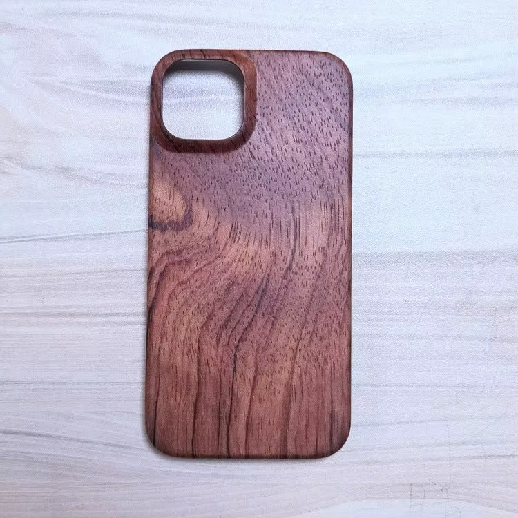 Luxury iPhone Case — Premium Walnut, Cherry, Rosewood or Bamboo Wooden Back Cover with Dustproof Half-Wrapped Protection and Natural Craftsmanship