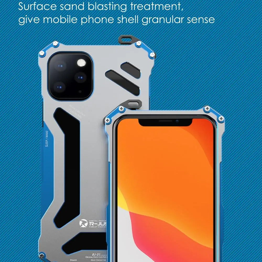 Luxury iPhone Case — Slim Aluminum Metal Shockproof Cover with Hard Back Design, Anti-Fingerprint Anti-Scratch Finish & Non-Slip Heavy-Duty Protection