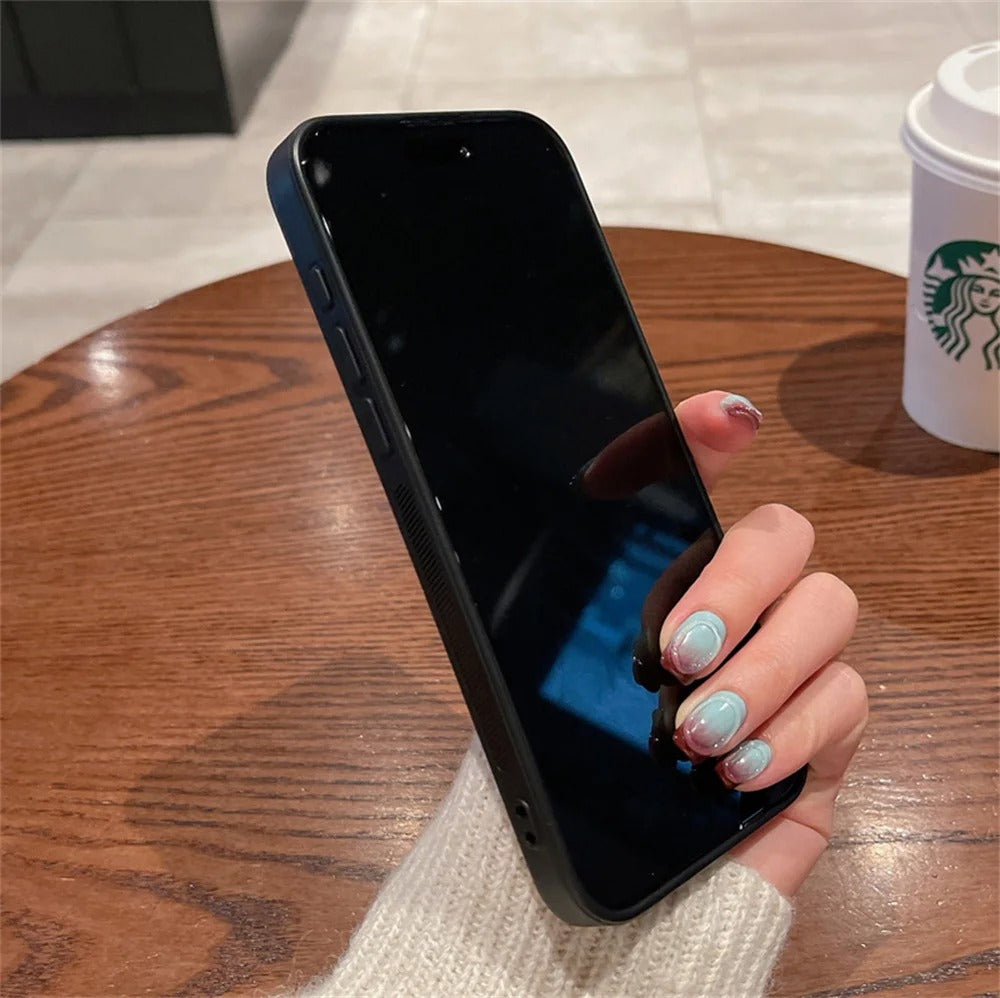 Luxury iPhone Case — Suede Leather Electroplated Ultra-Thin Cover with Soft Silicone Edges, Shockproof Non-Slip Design and Camera Lens Protection