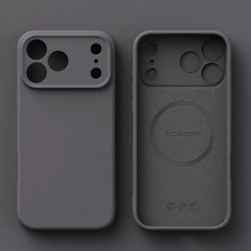 Luxury iPhone Case — TPU Shockproof Liquid Silicone Cover Magnetic Magsafe Protective Case for Wireless Charging