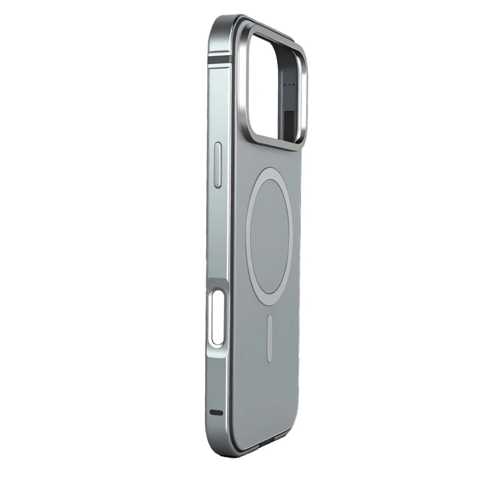 Luxury iPhone Case — Titanium Alloy Magnetic MagSafe Cover with Wireless Charging, Shockproof Aluminum Bumper and PC+TPU Back Design