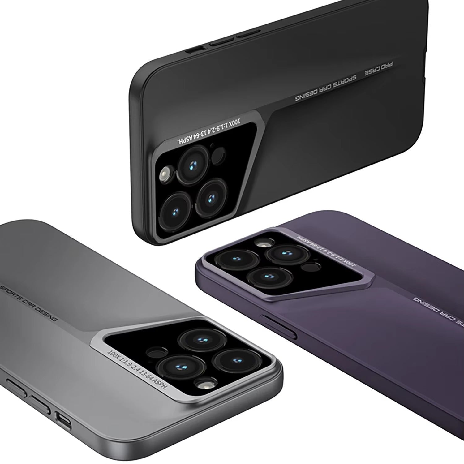 Luxury iPhone Case — Ultra-Thin Blade Titanium-Style Cover with Shockproof Lens Protection, Lightweight Non-Slip Design & Skin-Safe Fashion Finish