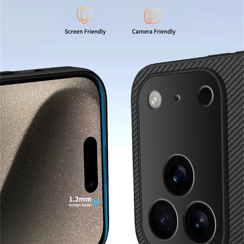 Luxury iPhone Case — Ultra-Thin Carbon Fiber, Magnetic, Shockproof, Military-Grade Protective Cover Fiber, Magnetic, Shockproof, Military-Grade Protective Cover