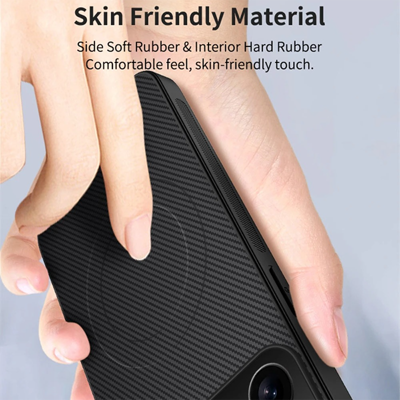 Luxury iPhone Case — Ultra-Thin Carbon Fiber, Magnetic, Shockproof, Military-Grade Protective Cover Fiber, Magnetic, Shockproof, Military-Grade Protective Cover