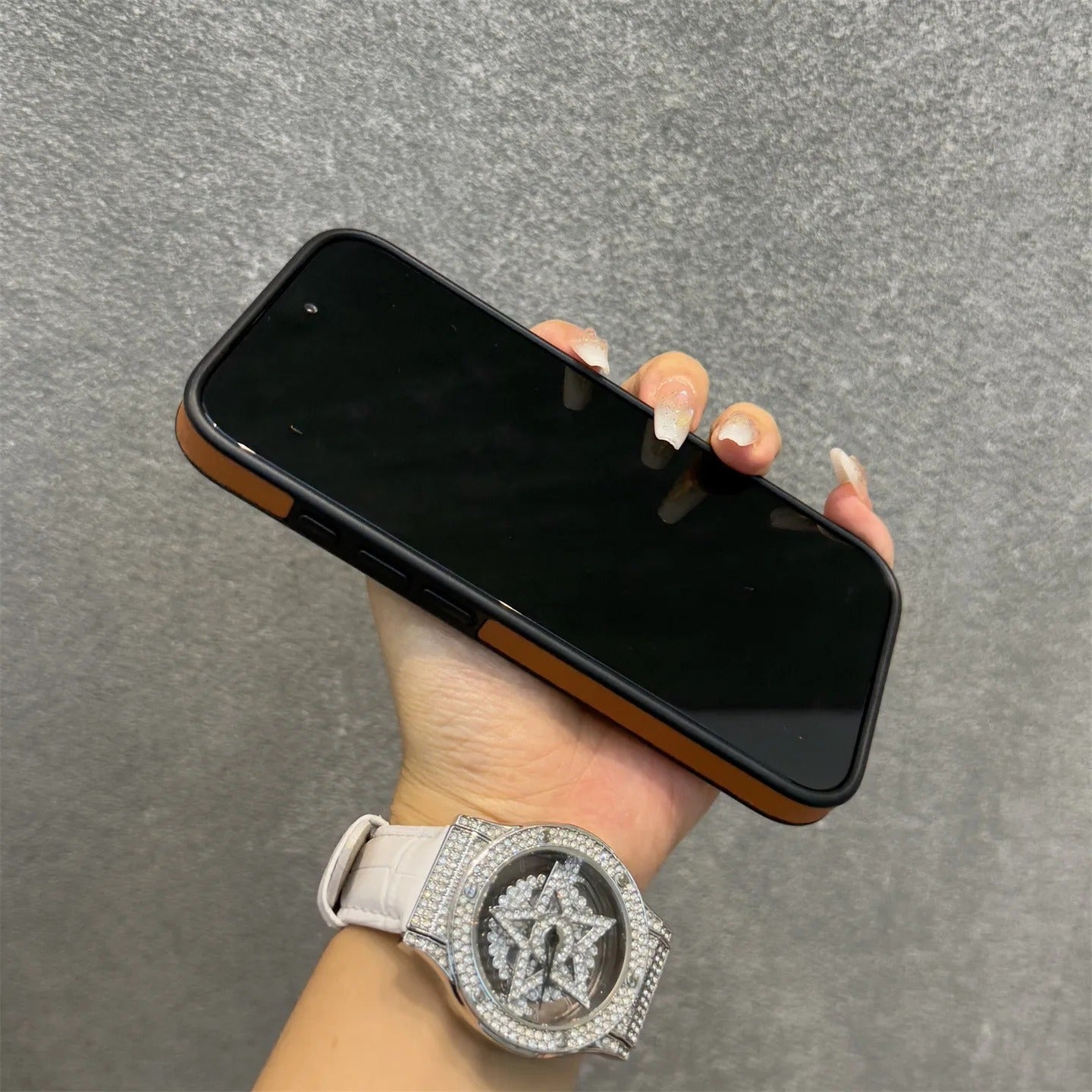 Luxury iPhone Case — Wax PU Leather Magnetic Cover with 360° Rotating Ring Stand, Wireless-Charging Safe Design and Business Shockproof Protection