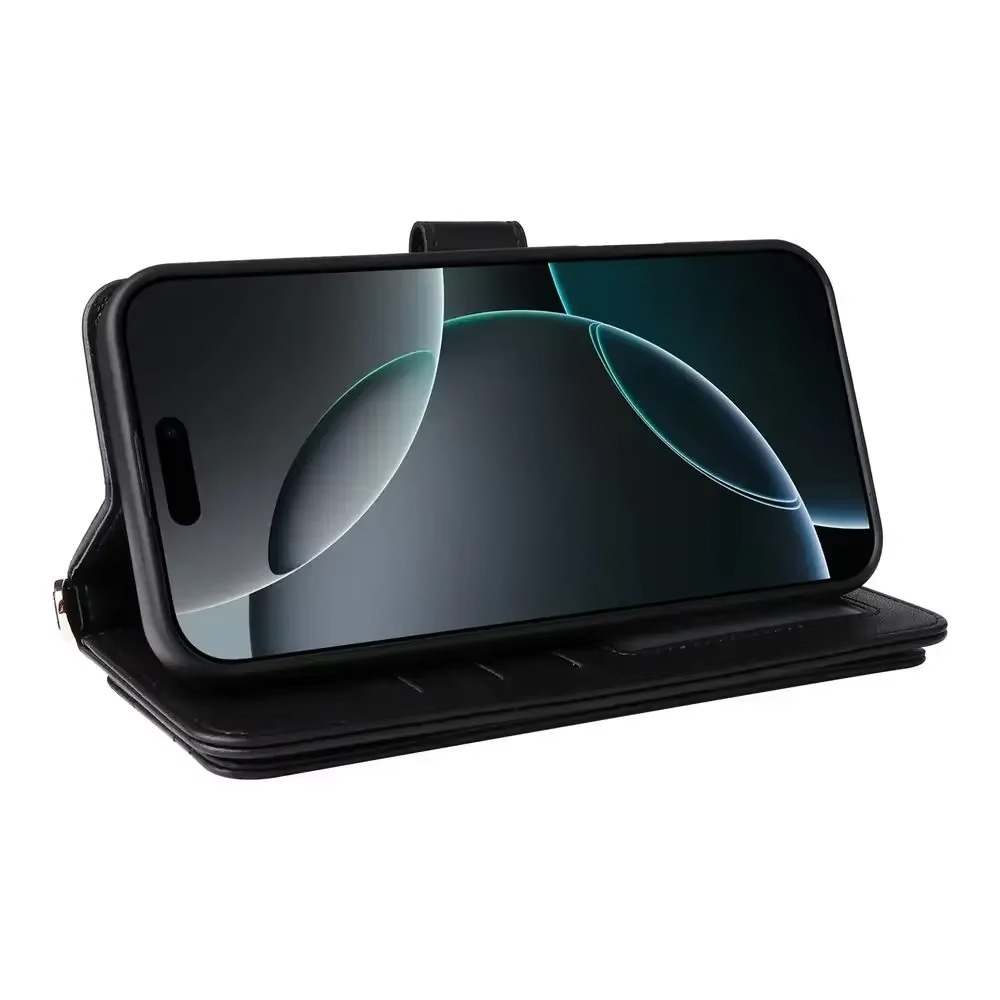 Luxury iPhone Case — Leather Flip Wallet Cover with Card Holder, Shockproof Protective Design and Stylish Full-Body Functionality