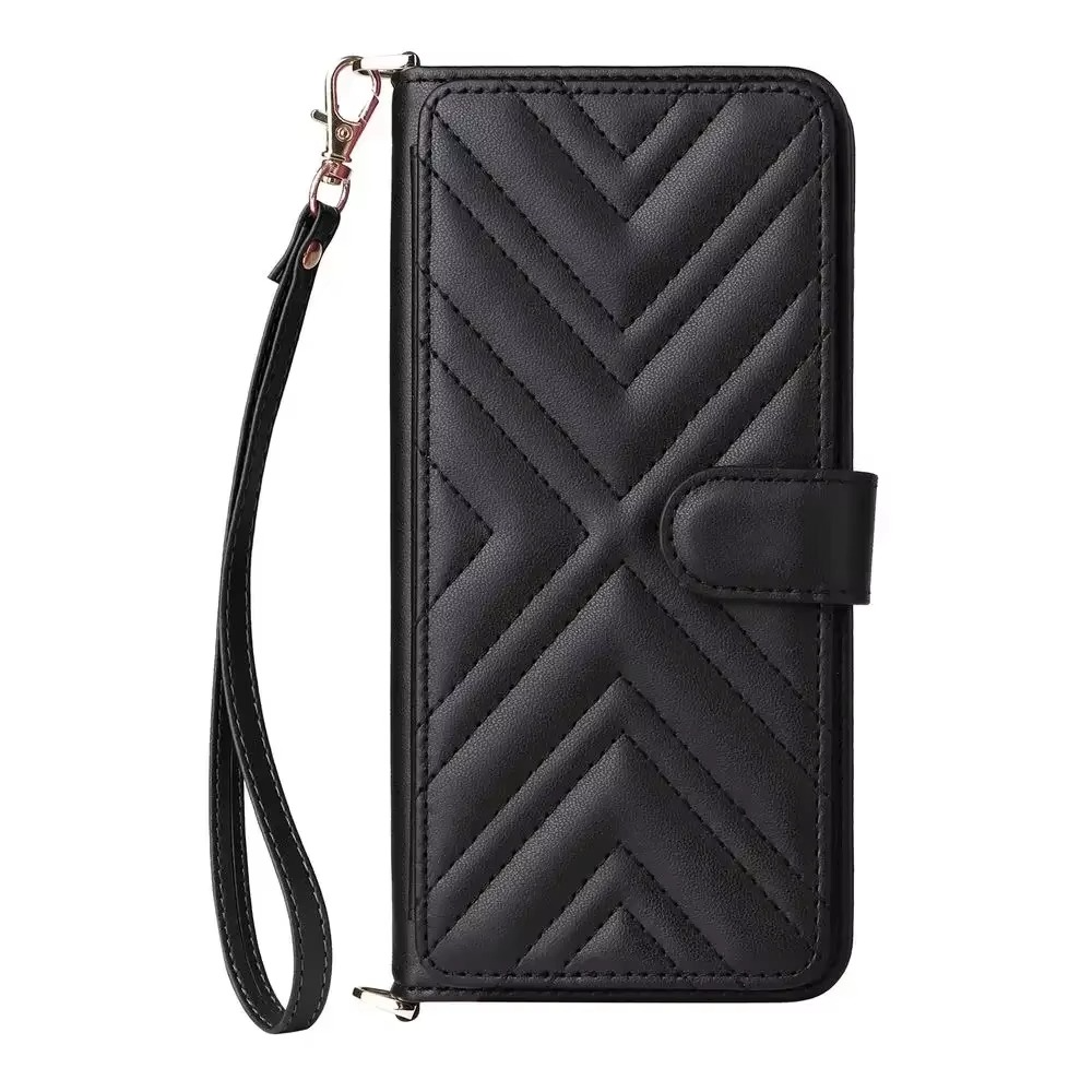 Luxury iPhone Case — Leather Flip Wallet Cover with Card Holder, Shockproof Protective Design and Stylish Full-Body Functionality